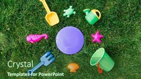  Presentation with childhood - Presentation theme having childhood-and-summer-concept-close background and a tawny brown colored foreground