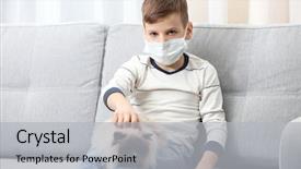  Presentation with allergy - Beautiful PPT theme featuring childhood asthma - animal allergy concept cute little backdrop and a light gray colored foreground