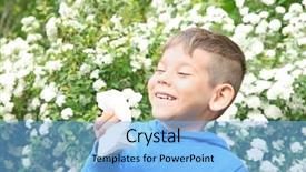  Presentation with sneezing - Beautiful slides featuring childhood asthma - sneezing little cute boy backdrop and a light blue colored foreground