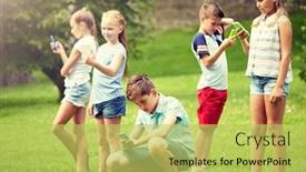  Presentation with internet addiction - Audience pleasing presentation theme consisting of childhood-augmented-reality-internet-addiction backdrop and a yellow colored foreground