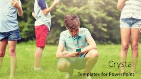  Presentation with internet addiction - Beautiful slide set featuring childhood-augmented-reality-internet-addiction backdrop and a yellow colored foreground