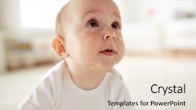  Presentation with baby girl - PPT layouts with childhood babyhood emotions and people background and a lemonade colored foreground