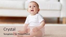  Presentation with baby sitting - Amazing PPT layouts having childhood babyhood and people concept backdrop and a  colored foreground