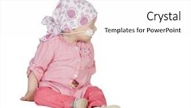  Presentation with disease cancer - Beautiful PPT layouts featuring childhood cancer - adorable baby with a headscarf backdrop and a white colored foreground