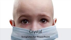  Presentation with illness - Audience pleasing PPT theme consisting of childhood cancer - flu illness child boy backdrop and a light blue colored foreground