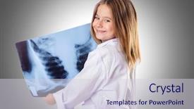  Presentation with childhood cancer - Cool new PPT theme with childhood cancer - little gilr playing doctor backdrop and a lemonade colored foreground