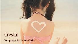  Presentation with childhood cancer - Cool new PPT theme with childhood cancer - little girl with sunscreen backdrop and a lemonade colored foreground