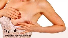  Presentation with childhood cancer - Audience pleasing slide set consisting of childhood cancer - young woman concerned examines her backdrop and a coral colored foreground