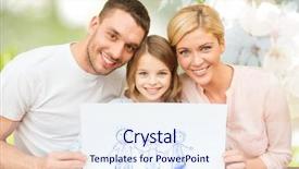  Presentation with family values - Theme enhanced with childhood concept - happy family background and a sky blue colored foreground