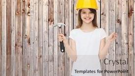  Presentation with architecture construction - Slide deck enhanced with childhood construction architecture building background and a light gray colored foreground