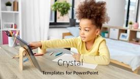  Presentation with poetry creativity concept - Beautiful slide deck featuring childhood-creativity-and-art-concept backdrop and a soft green colored foreground