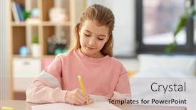  Presentation with childhood - PPT layouts featuring childhood-creativity-and-hobby-concept background and a coral colored foreground