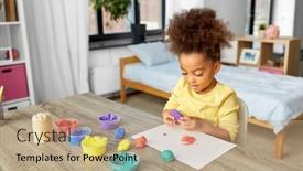  Presentation with creativity - Presentation design featuring childhood-creativity-and-hobby-concept background and a  colored foreground