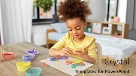  Presentation with creativity - Presentation enhanced with childhood-creativity-and-hobby-concept background and a  colored foreground