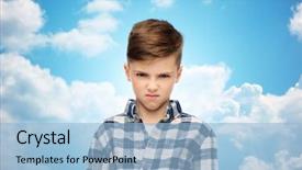  Presentation with angry people - Cool new PPT theme with hate and people concept - angry backdrop and a light blue colored foreground