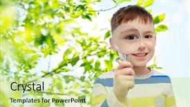  Presentation with ecology - PPT theme enhanced with entdecker - childhood environment ecology discovery background and a mint green colored foreground