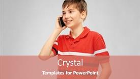  Presentation with polo - Slide set having childhood-fashion-and-people-concept background and a coral colored foreground