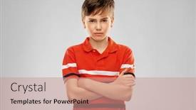  Presentation with polo - Cool new slide set with childhood-fashion-and-people-concept backdrop and a coral colored foreground