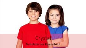  Presentation with childhood - Slide deck with childhood-fashion-and-people-concept background and a  colored foreground