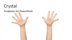  Presentation with parts - Theme consisting of childhood gesture and body parts background and a white colored foreground