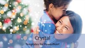  Presentation with mother love - Colorful theme enhanced with childhood happiness christmas family backdrop and a  colored foreground