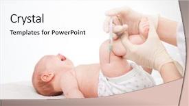  Presentation with immunization - Audience pleasing PPT layouts consisting of childhood immunization - close-up shot of pediatrician giving backdrop and a white colored foreground