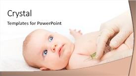  Presentation with immunization - Theme enhanced with childhood immunization - close-up shot of pediatrician ready background and a white colored foreground