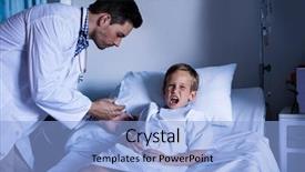  Presentation with hospital - Cool new slides with childhood immunization - male doctor injecting patient backdrop and a  colored foreground