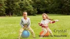  Presentation with childhood - Presentation with childhood-leisure-and-people-concept background and a yellow colored foreground