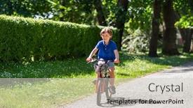  Presentation with childhood - Presentation design featuring childhood-leisure-and-people-happy background and a light gray colored foreground