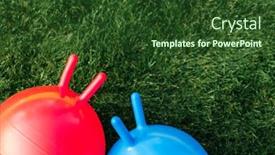  Presentation with childhood - Presentation having childhood-leisure-and-toys-concept background and a tawny brown colored foreground