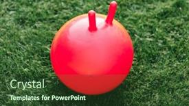  Presentation with childhood - PPT theme featuring childhood-leisure-and-toys-concept background and a tawny brown colored foreground