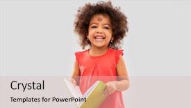  Presentation with american literature - Audience pleasing slide set consisting of childhood literature and reading concept backdrop and a lemonade colored foreground