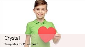  Presentation with kids health - Slide deck with kids hearts - childhood love charity health care background and a lemonade colored foreground