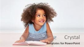  Presentation with early childhood education - Slide deck with childhood-school-and-education-concept background and a soft green colored foreground