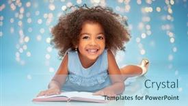  Presentation with blue lights - Slides with childhood-school-and-education-concept background and a light blue colored foreground