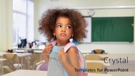  Presentation with education middle school arabic kids - Theme with childhood-school-and-education-concept background and a coral colored foreground