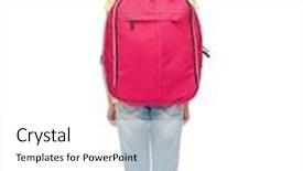  Presentation with back school education - Cool new PPT layouts with people concept - little student girl backdrop and a white colored foreground