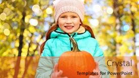  Presentation with festive season - PPT theme enhanced with childhood-season-and-people-concept background and a gold colored foreground