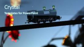  Presentation with starry night - Slide deck with childhood with blurred carnival background and a ocean colored foreground