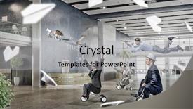  Presentation with childish - Audience pleasing presentation theme consisting of childish - crazy office life backdrop and a light gray colored foreground