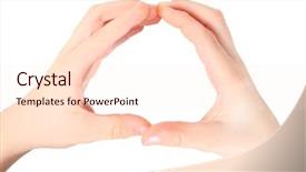  Presentation with childish - Presentation featuring childish hands represents letter o from alphabet background and a lemonade colored foreground