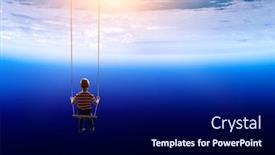  Presentation with childish - PPT theme consisting of childish sweet dreams mixed media background and a navy blue colored foreground