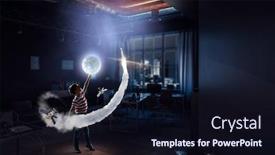  Presentation with childish - Beautiful theme featuring childish-sweet-dreams-mixed-media backdrop and a wine colored foreground