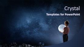  Presentation with childish - Audience pleasing slide deck consisting of childish-sweet-dreams-mixed-media backdrop and a navy blue colored foreground