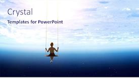  Presentation with childish - Cool new slides with childish-sweet-dreams-mixed-media backdrop and a sky blue colored foreground