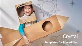  Presentation with costume - Cool new slide set with children - child is dressed backdrop and a coral colored foreground