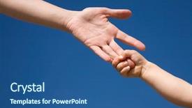  Presentation with fingers - Audience pleasing slides consisting of children's hand keeps backdrop and a ocean colored foreground