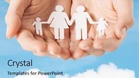  Presentation with family - Amazing PPT layouts having mother children - family and relations concept backdrop and a light blue colored foreground
