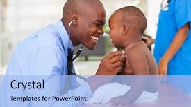  Presentation with african children - Theme consisting of  background and a  colored foreground.